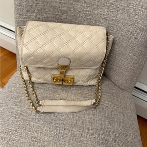 Marc Jacobs Quilted Leather Baroque Shoulder Bag Grey